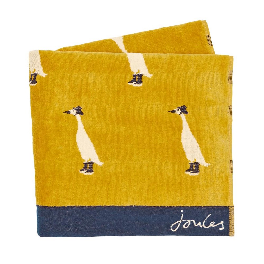 Delia Duck Cotton Towels by Joules in Antique Gold